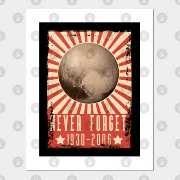 Retro Pluto The Planet Never Forget Vintage Space Never Forget Pluto Posters And Art Prints Teepublic Au
