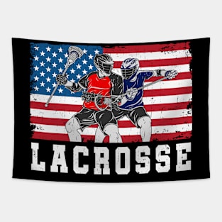 American Flag Lacrosse Tapestry