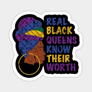 Real Black Queens Know Their Worth Magnet