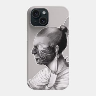 Native boy with tattoo on his face Phone Case