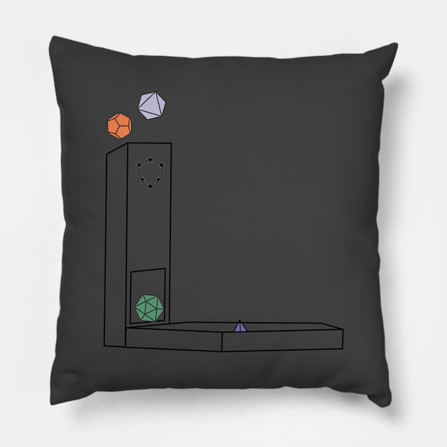 Shield Dice Tower Pillow by MimicGaming