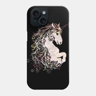 Watercolor Raimbow unicorn magical creature Phone Case