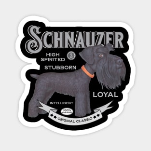 Black Schnauzer Standing Magnet