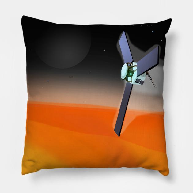 Satellite Flies Close to Sun Pillow by Archit.Haus