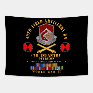 49th Field Artillery Bn - 7th Inf Div - WWII w ARR EXP PAC PHIL SVC Tapestry