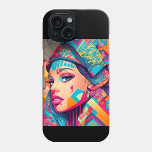 Woman In Urban WallStyle - AI Art Phone Case