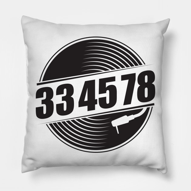 33 45 78 RPM Record & Vinyl Lovers Gift graphic Pillow by theodoros20