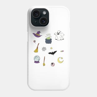 Halloween spooky stickers Phone Case