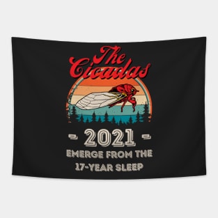 The Cicadas 2021 Emerge From The 17-Year Sleep, Funny Cicada Lover Tapestry