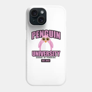 Penguin University - Pink Phone Case