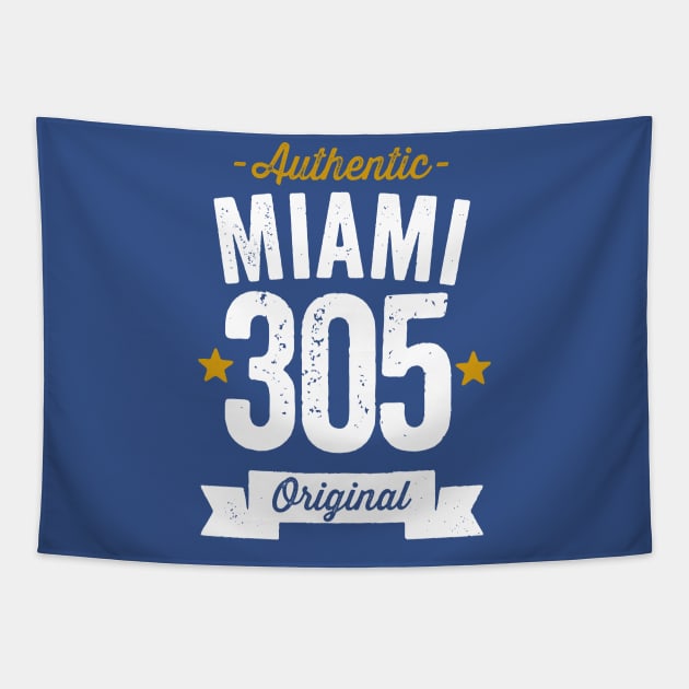 Authentic Miami 305 Original - Area Code 305 - Tapestry | TeePublic