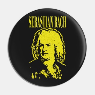 Johann Sebastian Bach Classical Grunge Style Pin