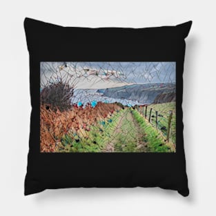 Cleveland Way North Yorkshire Coastline Art Print Pillow