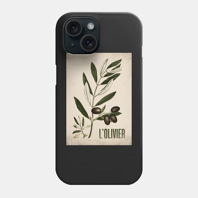Old plant poster - The olive tree - Vintage - retro Phone Case by Labonneepoque