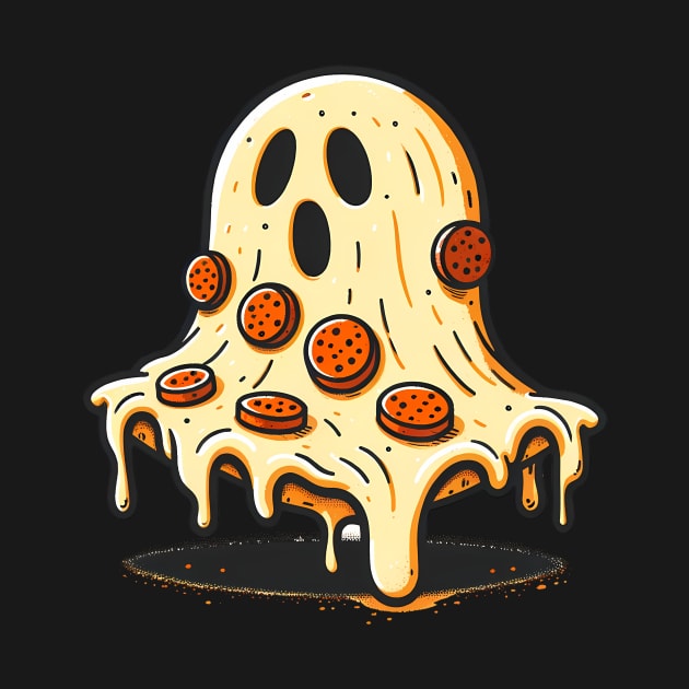 Funny Pizza Ghost Halloween by dukito