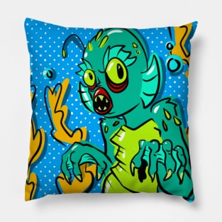 Creature From the Pop Lagoon Pillow