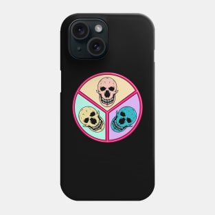 three skull heads Phone Case