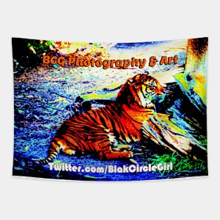 Relaxing Tiger Bright Special Edition Tapestry