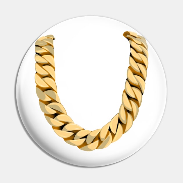 Gold Chain Pin by tylerockss