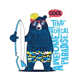 Cute surfer bear T-Shirt