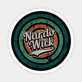 Nardo Wick // Retro Circle Crack Vintage Magnet