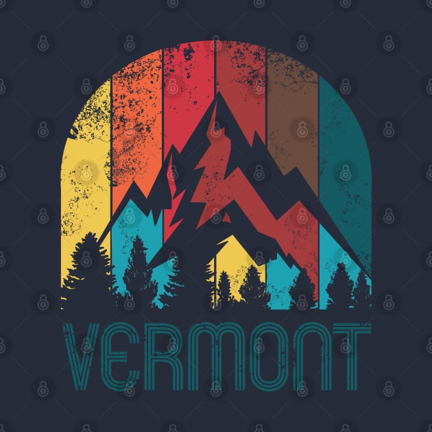 Retro Vermont Design for Men Women and Kids by HopeandHobby