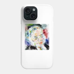 ISAAC ASIMOV watercolor portrait Phone Case