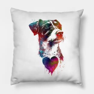 Dog love graphic art #dog Pillow