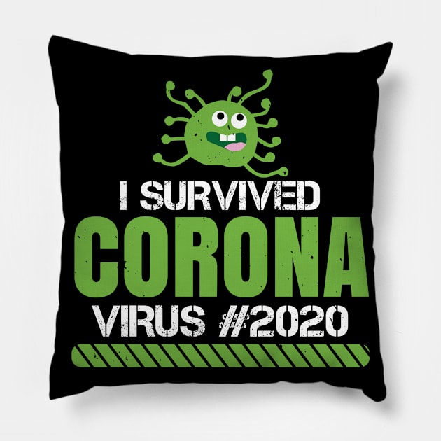 I Survived Corona Virus #2020 Pillow by HelloShirt Design