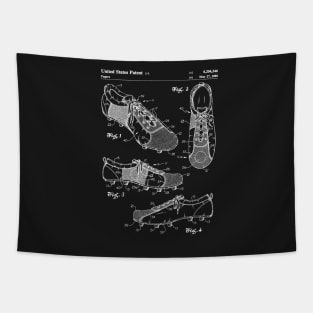 Soccer Boots Patent - Football Boots Art - Black Chalkboard Tapestry