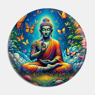 Buddha Meditation Pin