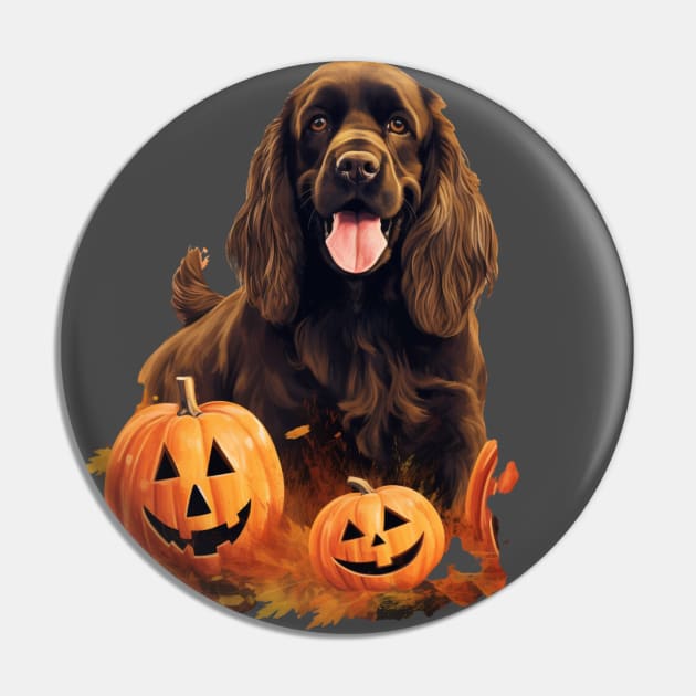 Cute Sussex Spaniel Halloween Pin by NatashaCuteShop