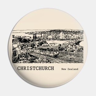 Christchurch New Zealand Pin