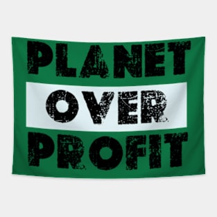 Planet Over Profit - Earth Day Climate Change   earth day 2024 gift april 22 Cute Tapestry