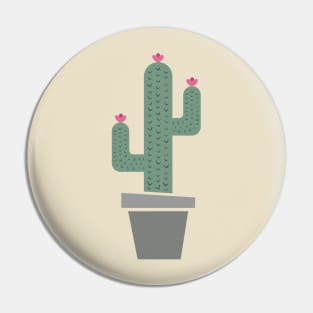 Solitary cactus Pin