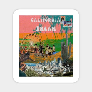 California Dream: Retro Summery Collage Magnet