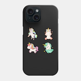 Cute Rainbow Unicorn Sticker Pack Phone Case