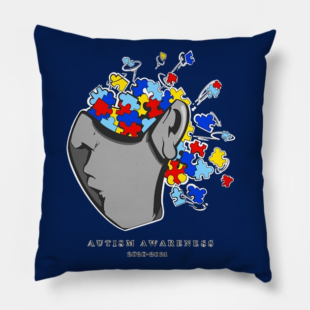 AUTISM AWARENESS 2020-2021 Pillow by Anewman00.DESIGNS