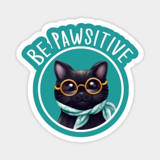 Stay Pawsitive Shirt, Be Pawsitive Shirt, Cat Positivity Shirt, Sarcastic Cat Shirt, cute paw t-shirt, Pawsitive Catitude, Funny Cat Lady Gift, Cat Mom Shirt Gift, Nerd Cat Shirt, Funny Nerdy Cat, Cute Nerd Cat Shirt, Cute Nerd Shirt, Cat Owner Gift Tee Magnet