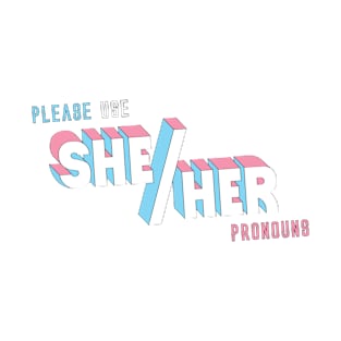 She/Her Pronouns (straight) T-Shirt