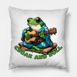 Rock and roll frog Pillow