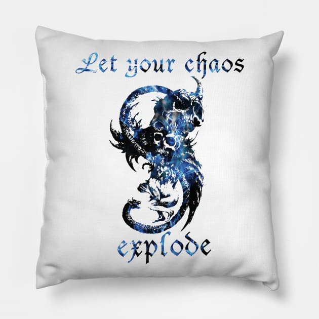 Let your chaos explode Pillow by Hedgeh0g