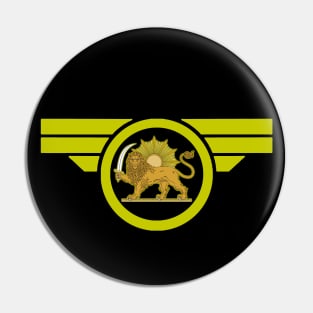 Iran Revolution Gold Logo Pin