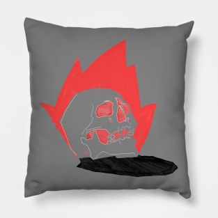 Flaming skull. Pillow