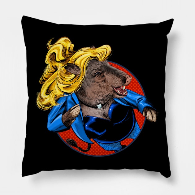 Black Peccary Pillow by ThirteenthFloor