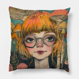 Mushroom Girl Pillow