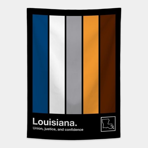 Louisiana State Flag  // Original Minimalist Artwork Poster Design Tapestry by DankFutura