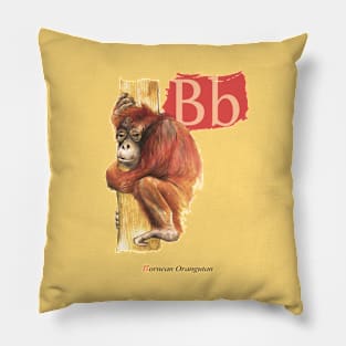 B is for Bornean Orangutan Pillow