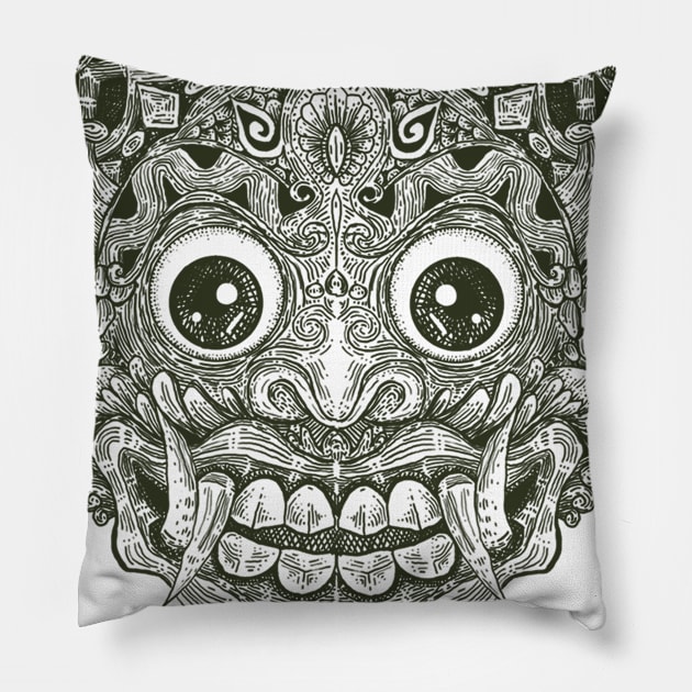 Engraved Barong Pillow by redhola