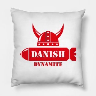 Danish Dynamite (Denmark / Football / Viking / Missile / Red) Pillow